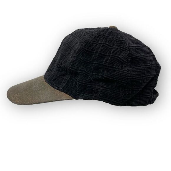 Vintage Kenworth Trucks Corduroy Strapback Hat Cap Black Tan OSFM - Picture 3 of 8